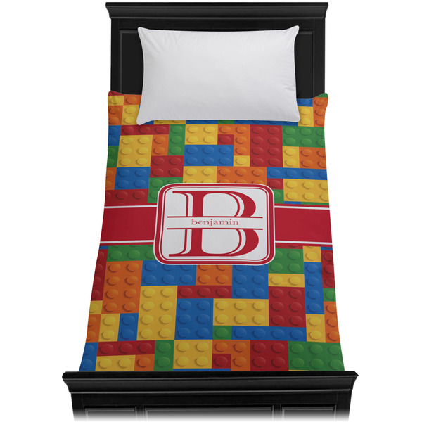 Building Blocks Duvet Cover - Twin - On Bed - No Prop