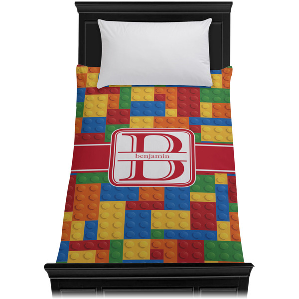 Building Blocks Duvet Cover - Twin XL - On Bed - No Prop