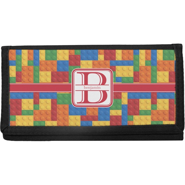 Custom Building Blocks Canvas Checkbook Cover (Personalized)