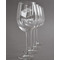 Building Blocks Engraved Wine Glasses Set of 4 - Front View