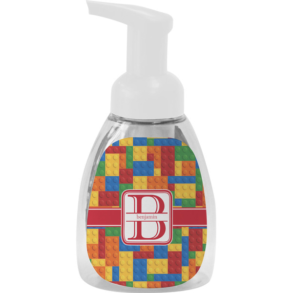Custom Building Blocks Foam Soap Bottle - White (Personalized)