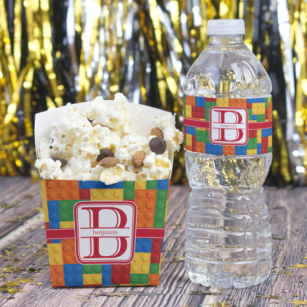 Building Blocks French Fry Favor Box - w/ Water Bottle