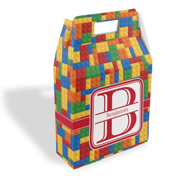 Custom Building Blocks Gable Favor Box (Personalized)