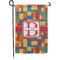 Building Blocks Small Garden Flag - Double Sided w/ Name and Initial