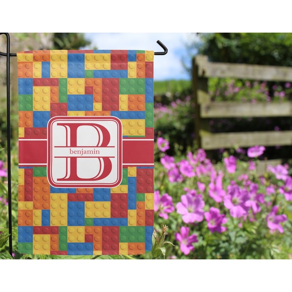 Building Blocks Garden Flag - Outside In Flowers