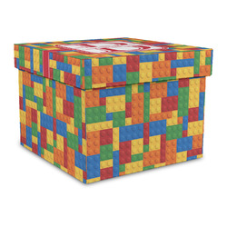 Building Blocks Gift Box with Lid - Canvas Wrapped - Large (Personalized)