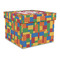 Building Blocks Gift Boxes with Lid - Canvas Wrapped - Large - Front/Main
