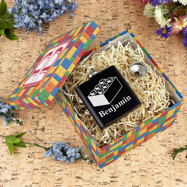 Building Blocks Gift Boxes with Lid - Canvas Wrapped - Large - In Context