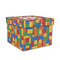 Building Blocks Gift Boxes with Lid - Canvas Wrapped - Medium - Front/Main