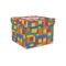 Building Blocks Gift Boxes with Lid - Canvas Wrapped - Small - Front/Main