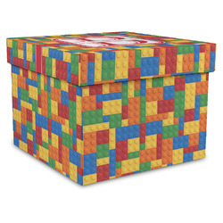 Building Blocks Gift Box with Lid - Canvas Wrapped - X-Large (Personalized)