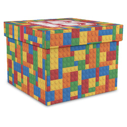 Building Blocks Gift Box with Lid - Canvas Wrapped - XX-Large (Personalized)