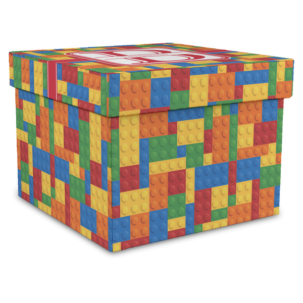 Custom Building Blocks Gift Box with Lid - Canvas Wrapped - XX-Large (Personalized)