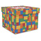 Building Blocks Gift Boxes with Lid - Canvas Wrapped - XX-Large - Front/Main