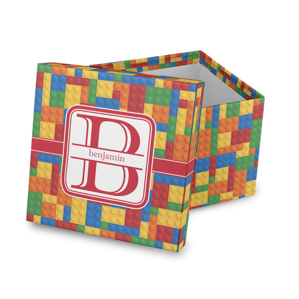 Custom Building Blocks Gift Box with Lid - Canvas Wrapped (Personalized)