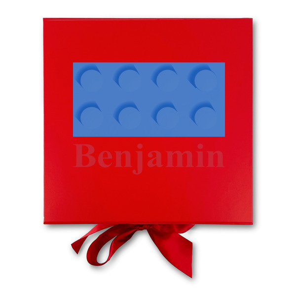 Building Blocks Gift Boxes with Magnetic Lid - Red - Approval