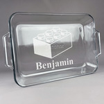 Building Blocks Glass Baking and Cake Dish (Personalized)