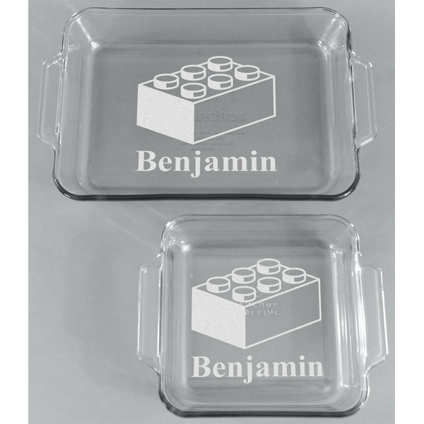 Building Blocks Glass Baking Dish Set - FRONT