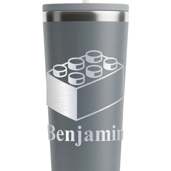 Building Blocks Grey RTIC Everyday Tumbler - 28 oz. - Close Up
