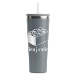 Building Blocks RTIC Everyday Tumbler with Straw - 28oz - Grey - Single-Sided (Personalized)