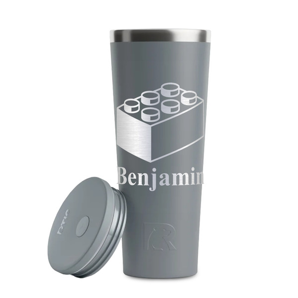 Building Blocks Grey RTIC Everyday Tumbler - 28 oz. - Lid Off