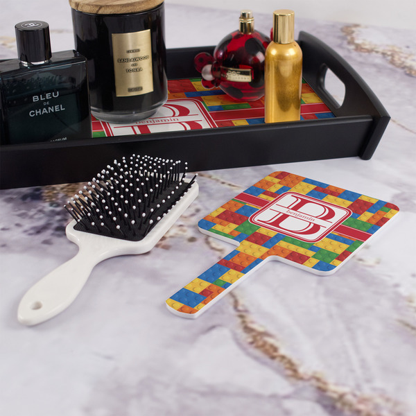 Building Blocks Hand Mirror - With Hair Brush