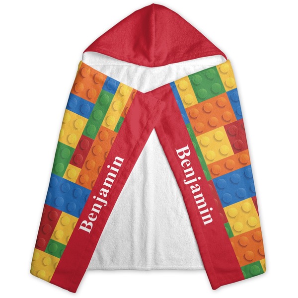 Building Blocks Hooded Towel - Folded