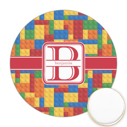 Building Blocks Printed Cookie Topper - Round (Personalized)