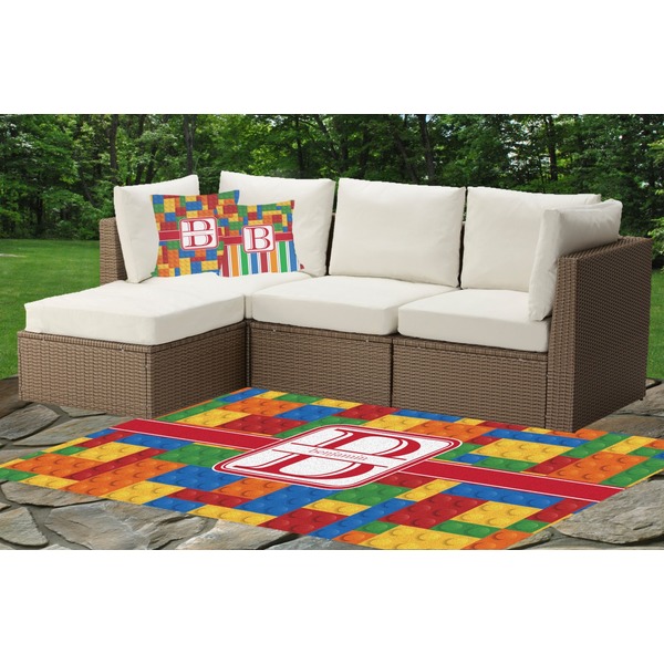 Building Blocks Outdoor Mat & Cushions