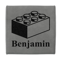 Building Blocks Jewelry Gift Box - Engraved Leather Lid (Personalized)