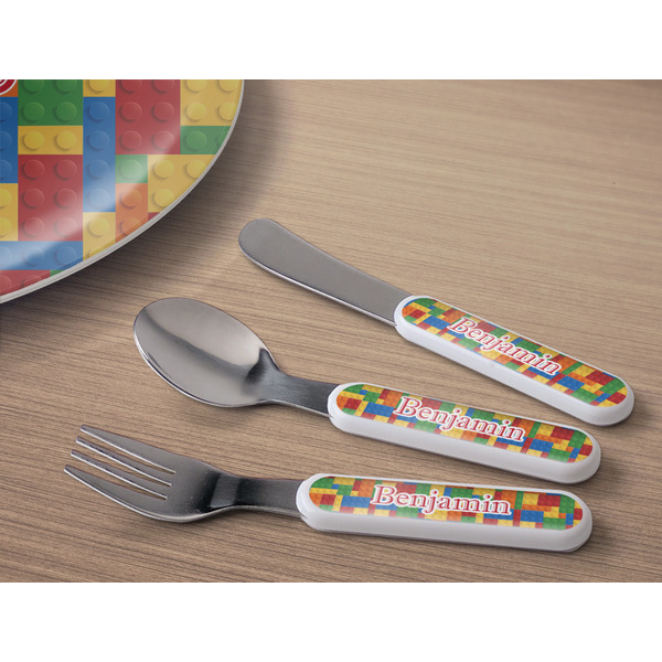 Building Blocks Kids Flatware w/ Plate