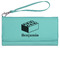 Building Blocks Ladies Wallet - Leather - Teal - Front View