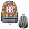 Building Blocks Large Backpack - Gray - Front & Back View