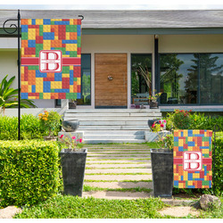 Building Blocks Large Garden Flag - Single Sided (Personalized)