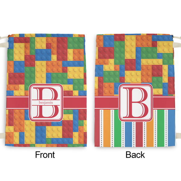 Building Blocks Large Laundry Bag - Front & Back View