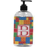 Building Blocks Plastic Soap / Lotion Dispenser (16 oz - Large - Black) (Personalized)