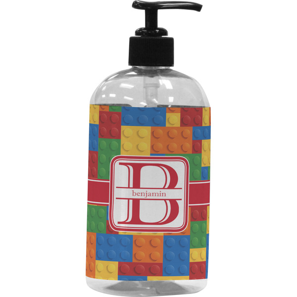 Custom Building Blocks Plastic Soap / Lotion Dispenser (16 oz - Large - Black) (Personalized)