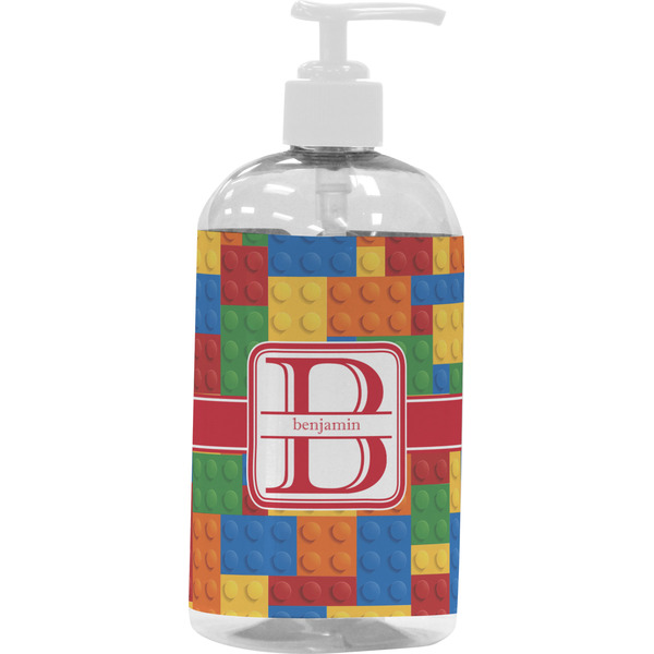 Custom Building Blocks Plastic Soap / Lotion Dispenser (16 oz - Large - White) (Personalized)