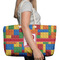 Building Blocks Large Rope Tote Bag - In Context View