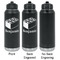 Building Blocks Laser Engraved Water Bottles - 2 Styles - Front & Back View