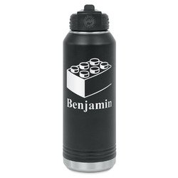 Building Blocks Water Bottle - Laser Engraved - Front (Personalized)