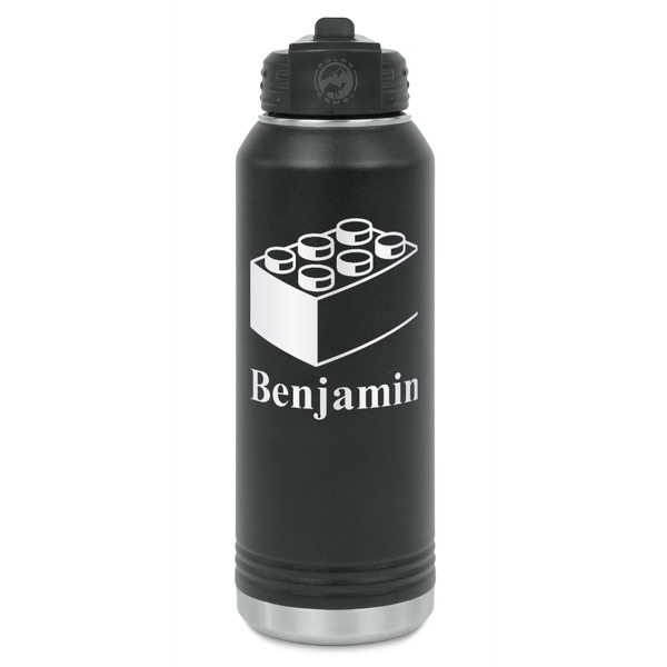 Custom Building Blocks Water Bottles - Laser Engraved (Personalized)