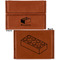 Building Blocks Leather Business Card Holder - Front Back
