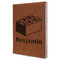 Building Blocks Leather Sketchbook - Large - Double Sided - Angled View
