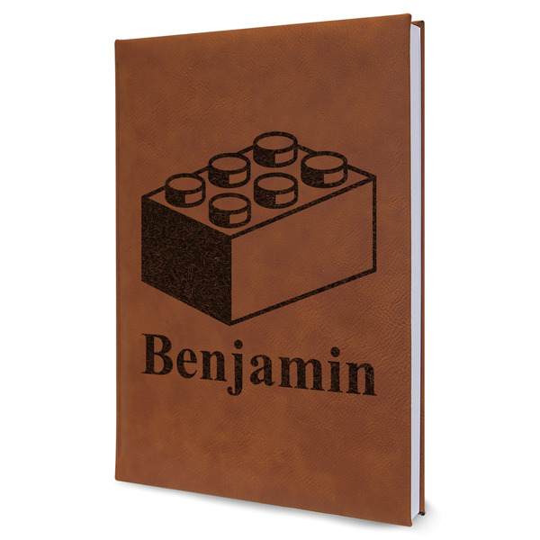 Custom Building Blocks Leather Sketchbook - Large - Single Sided (Personalized)