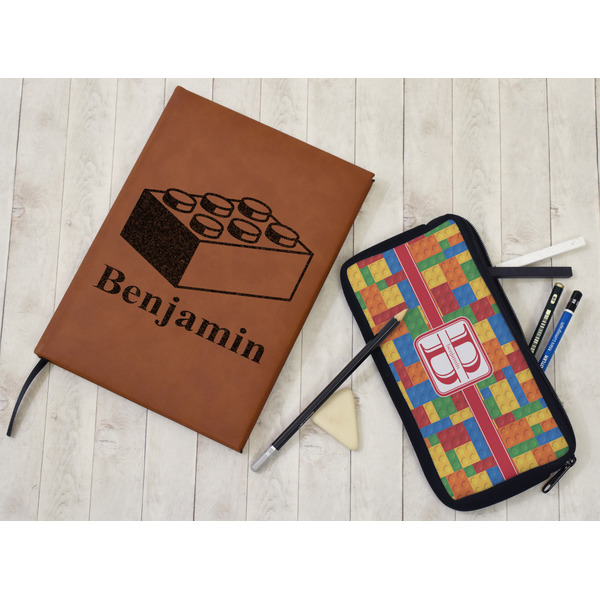 Building Blocks Leather Sketchbook - Small - Single Sided - In Context