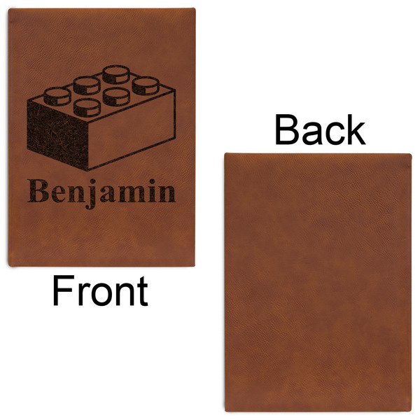 Building Blocks Leatherette Journal - Large - Single Sided - Front & Back View