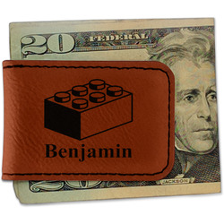 Building Blocks Leatherette Magnetic Money Clip (Personalized)