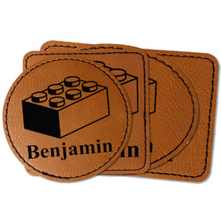 Building Blocks Faux Leather Iron On Patch (Personalized)