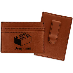 Building Blocks Leatherette Wallet with Money Clip (Personalized)